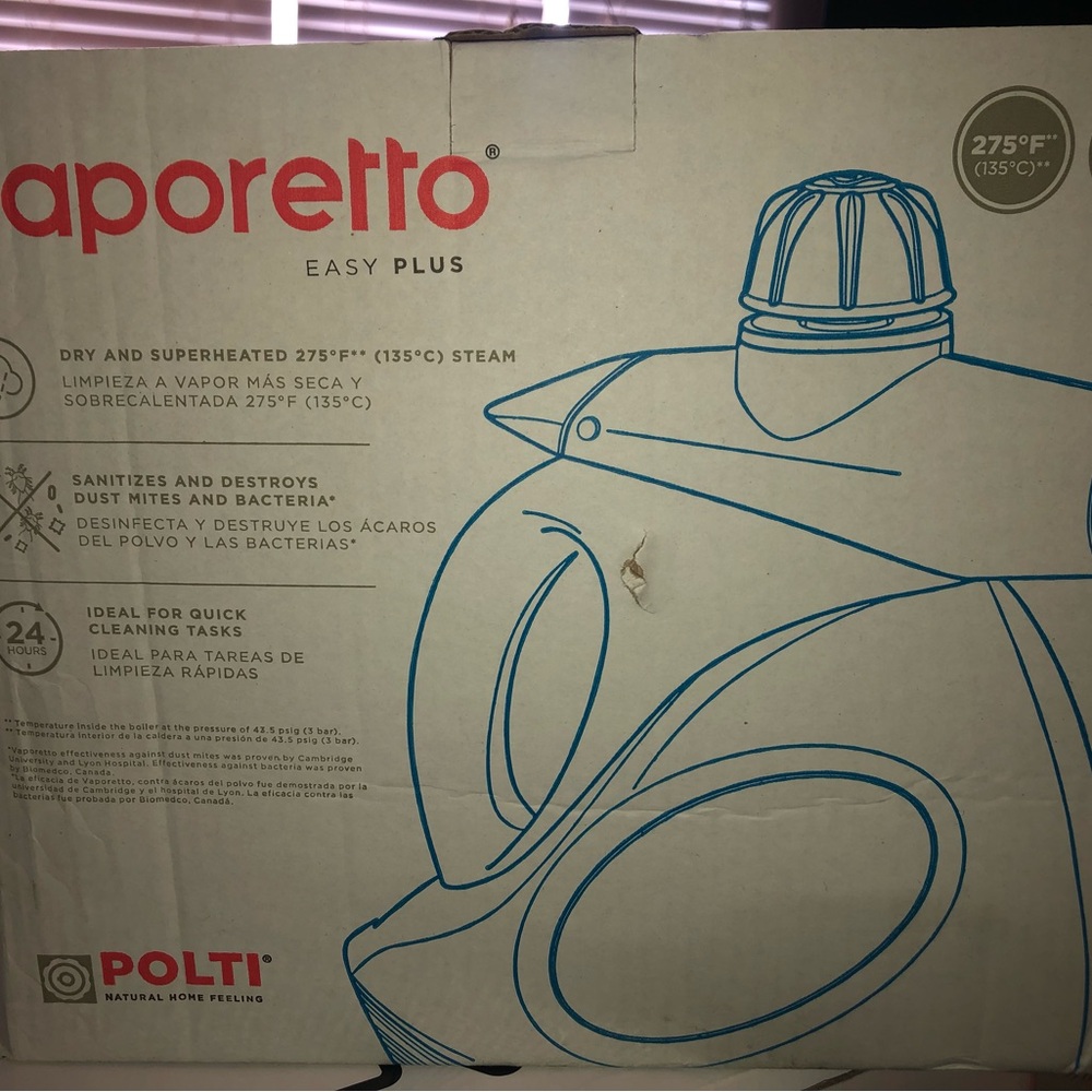 Polti Vsporetto Easy Plus , New In Box , dry and super heated steam, 275 degrees